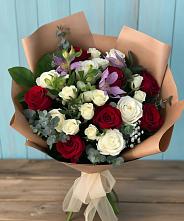 Букет цветов из:  Розы и Альстромерии в Вишняково
