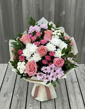 Букет цветов из:  Альстромерии, Гвоздики, Розы и Хризантемы #REPLACE_PRED# Вишняково