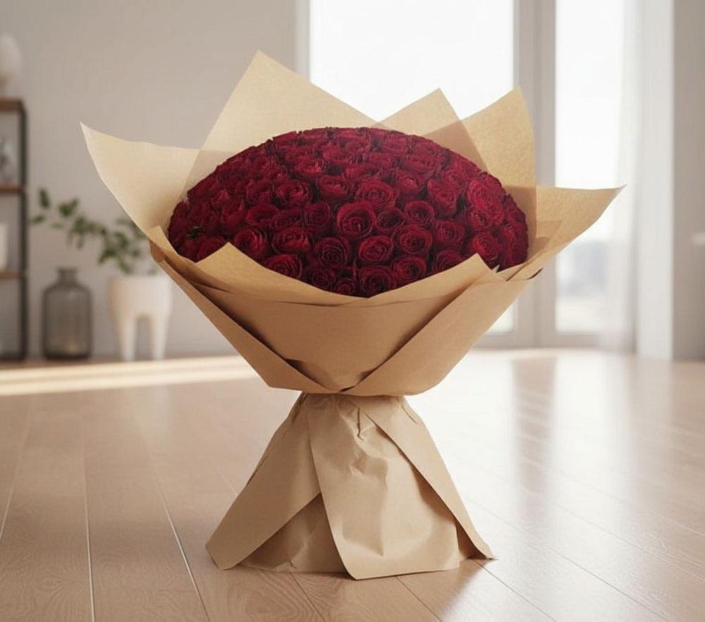 Букет 101 Красная роза в Вишняково