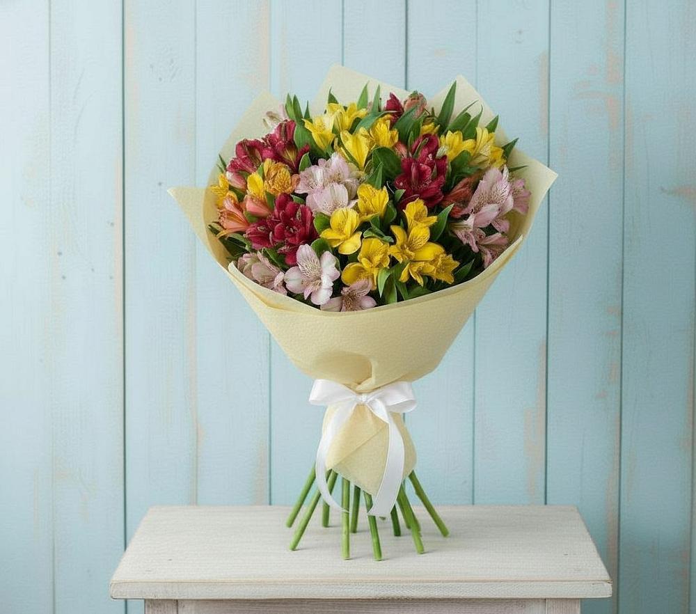 Букет цветов из: Альстромерии в Вишняково