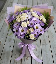 Букет цветов из:  Хризантемы и Розы в Вишняково